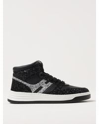 Hogan - H630 Basket Sneakers In Leather And Glitter - Lyst