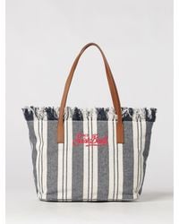 MC2 Saint Barth - Cotton Bag With Embroidered Logo - Lyst