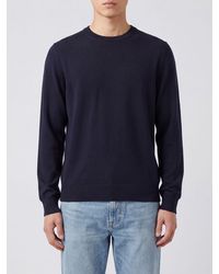 ZEGNA - Crewneck Cashmere And Silk Jumper With Ribbed Trims - Lyst