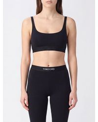 Tom Ford - Contrast Logo Stretch-Modal Bandeau Bra Top - Lyst