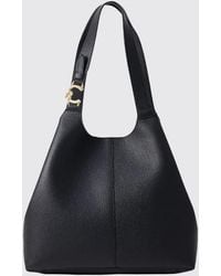 Coccinelle - C-Easy Grained Leather Shoulder Bag With Removable Inner Pouch - Lyst