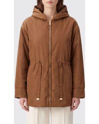 Max Mara - Short Technical Fabric Parka With Hood And Drawstring - Lyst