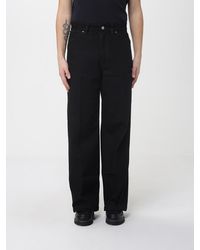 Lemaire - Cotton Wide Leg Trousers - Lyst
