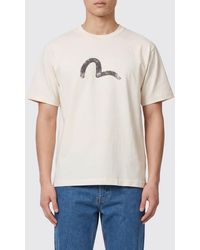 Evisu - Cotton Crewneck T-Shirt With Graphic Print - Lyst