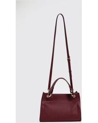 Twinset - Grained Faux Leather Handbag With Double Handle And Shoulder Strap - Lyst