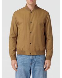 BOSS - Technical Fabric Varsity Bomber Jacket With Button Closure - Lyst