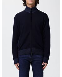Paul & Shark - Paul &Amp Shark Virgin Wool High-Neck Cardigan With Full-Zip Closure - Lyst