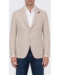 Lardini - Single-Breasted Linen Blend Blazer - Lyst