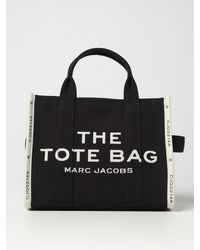 Marc Jacobs - The Tote Bag In Canvas With Embroidered Logo - Lyst