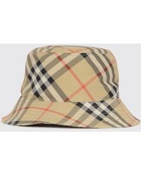 Burberry - Canvas Hat With Vintage Check Print - Lyst