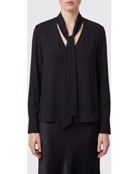 FEDERICA TOSI - Pussy-Bow Silk-Blend Blouse With Long Sleeves - Lyst