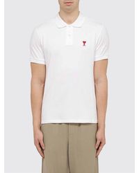 Ami Paris - Organic Cotton Polo Shirt - Lyst