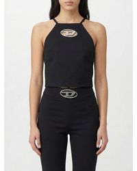 DIESEL - T-Wilit Wool Blend Top With Logo - Lyst