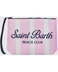 MC2 Saint Barth - Aline Striped Polyester Pouch - Lyst