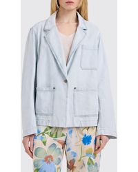 Momoní - Momon&Igrave Relaxed Fit Single-Breasted Cropped Blazer - Lyst