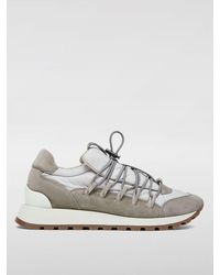 Brunello Cucinelli - Sneakers in camoscio e nylon con monile - Lyst