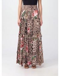 Roberto Cavalli - Animal And Floral Print A-Line Maxi Skirt - Lyst