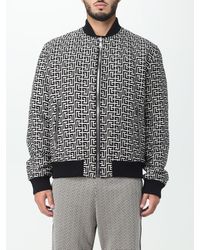 Balmain - Reversible Bomber Jacket In Viscose And Silk With Monogram Pattern - Lyst