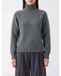 Drumohr - Lambswool Turtleneck Jumper With Dropped Shoulders - Lyst
