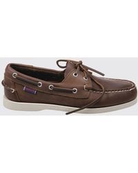 Sebago - Docksides Portland Smooth Leather Boat Shoes With Laces - Lyst