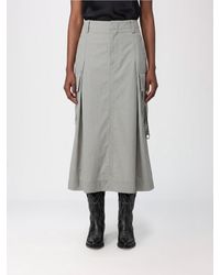 DURAZZI MILANO - Midi Cotton Cargo Skirt With Side Pockets - Lyst