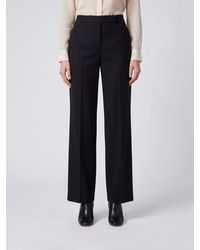 Max Mara - High-Waisted Straight Leg Trousers - Lyst