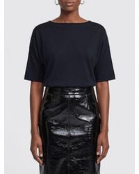 Mrz - Short-Sleeved Virgin Wool Sweater With Boat Neck - Lyst