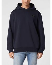 Philipp Plein - Dropped Shoulder Cotton Hoodie With Applied Logo - Lyst