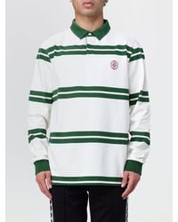 Drole de Monsieur - Striped Long-Sleeve Cotton Polo Shirt With Logo - Lyst