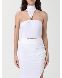 Elisabetta Franchi - Cut-Out Viscose Bodysuit Top - Lyst