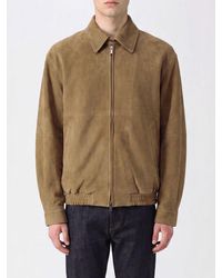 Tonywack - Suede Shirt Jacket With Zip Closure - Lyst