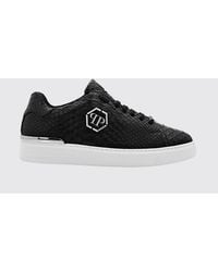 Philipp Plein - Python Print Leather Sneakers With Hexagon - Lyst