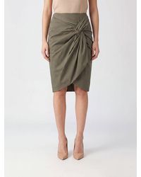 FEDERICA TOSI - Asymmetric Cotton Poplin Skirt - Lyst