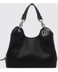 Liu Jo - Grained Faux Leather Shoulder Bag With Double Handle - Lyst