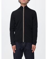 Paul Smith - Merino Wool Zip-Up Cardigan With High Neck And Slash Pockets - Lyst