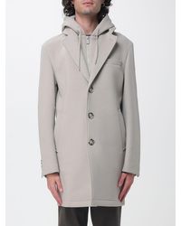 Manuel Ritz - Single-Breasted Cotton-Blend Coat With Hood And Lapels - Lyst