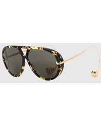 Bottega Veneta - Drop Tortoiseshell Acetate And Metal Aviator Sunglasses - Lyst