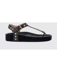 Isabel Marant - Studded Calf Leather Thong Sandals - Lyst
