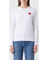 COMME DES GARÇONS PLAY - Comme Des Gar&Ccedil	Ons Play Long-Sleeved Cotton T-Shirt With Logo - Lyst