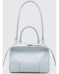 Loewe - Small Amazona Calfskin Leather Handbag With Embossed Logo - Lyst