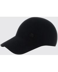 Maison Michel - Wool Felt Baseball Cap With Metal Logo - Lyst