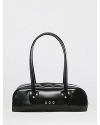 Comme des Garçons - Comme Des Gar&Ccedil	Ons Calfskin Leather Shoulder Bag With Metal Eyelets - Lyst