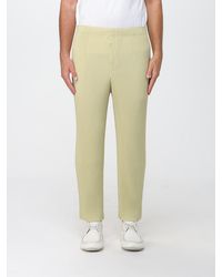 Homme Plissé Issey Miyake - Pleated Slim Fit Trousers With Elasticated Waist By Homme Plissé Issey Miyake - Lyst