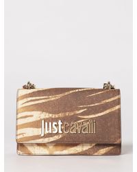 Just Cavalli - Zebra Print Saffiano Faux Leather Bag - Lyst