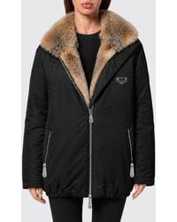 Philipp Plein - Water-Repellent Padded Parka With Fur Collar - Lyst