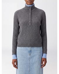 ELEH - Ruffle-Trimmed Wool Blend Roll Neck Jumper With Button Neck - Lyst