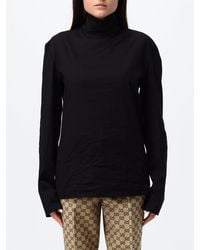 Gucci - Slim Fit Cotton Poplin Long-Sleeve Turtleneck Top - Lyst