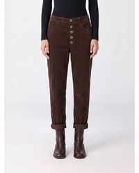 Dondup - Koons Straight Cropped Velvet Jeans - Lyst