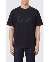 KENZO - Contrasting Logo Cotton T-Shirt - Lyst