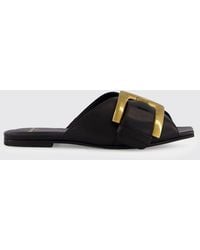 Balmain - Anthem Leather Mules - Lyst